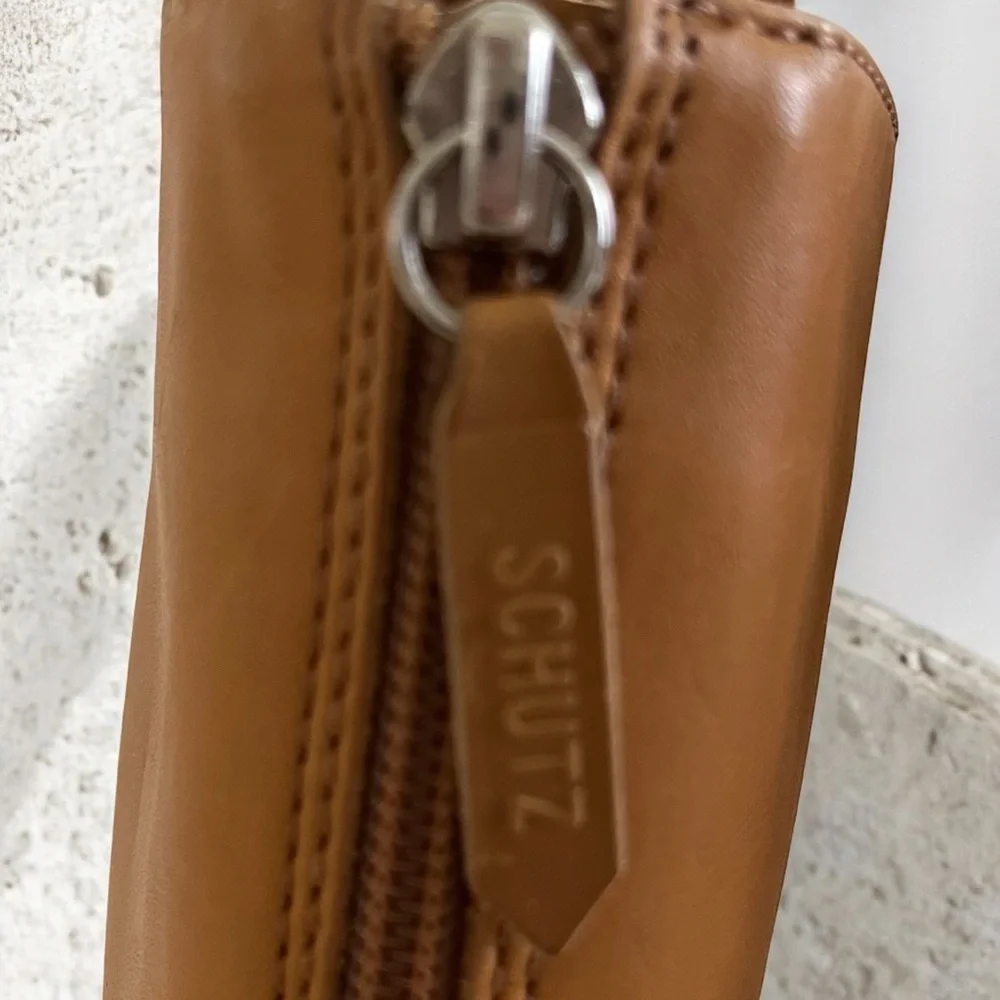 SCHUTZ Gardienne Leather In Nude Caramel Tan Knee-High Women's Boots